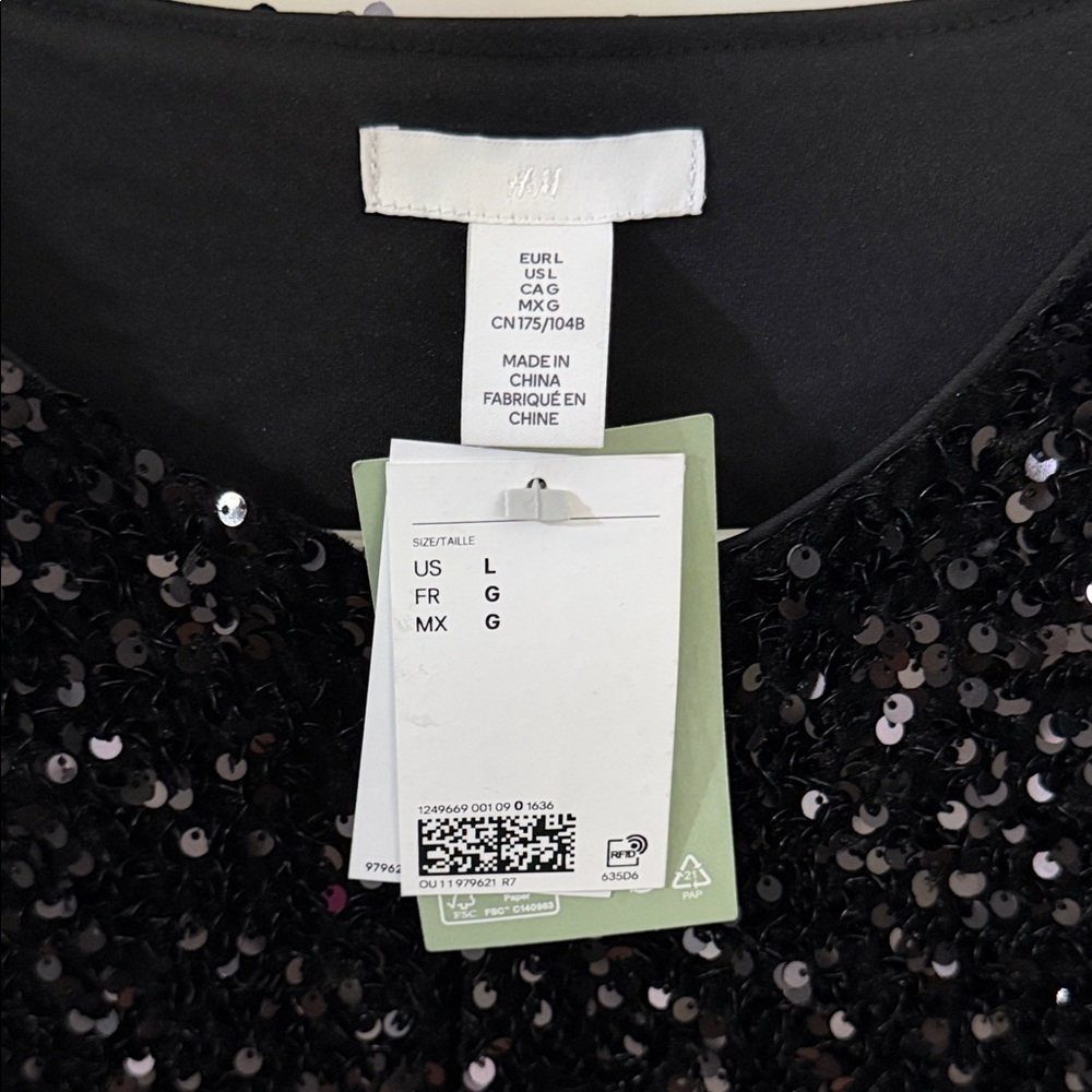 H&M Black Sequin Jacket - Picture 3 of 6